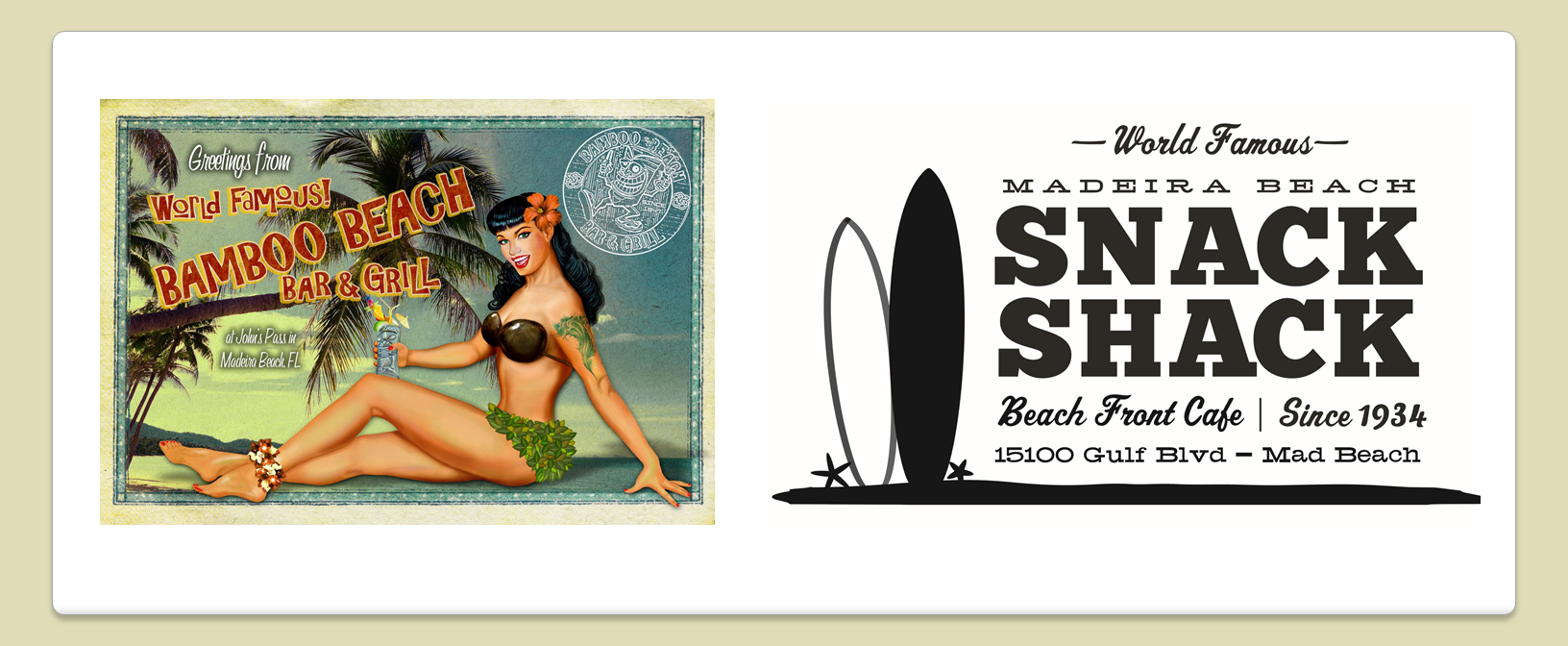 Brandmark Advertising Designs Ads for Bamboo Beach Bar & Grill and Snack Shack