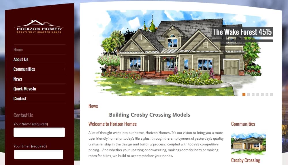 Horizon Homes Website
